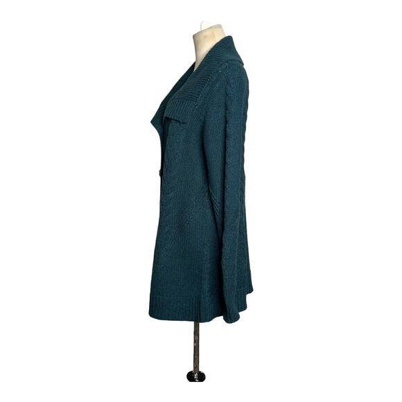 St. John’s Bay green long sleeves button cardigan sweater size Large - Picture 6 of 10